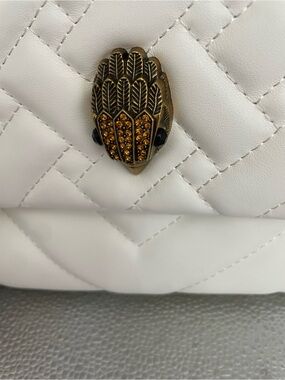 Quilted white or blue Crossbody Bag with Gold Accent. HOT ITEM!!